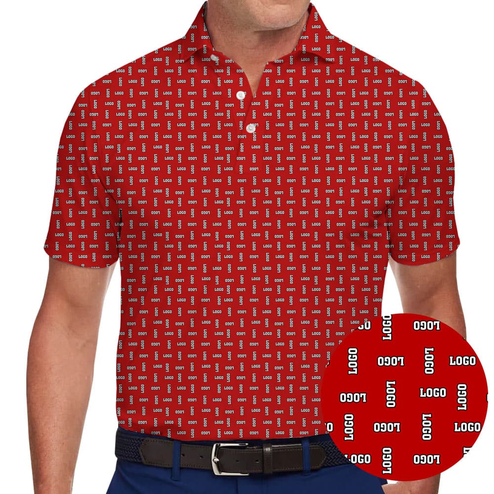 Custom All Over Logo Polo Shirt