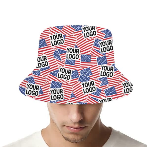 Custom American Flag Bucket Hat