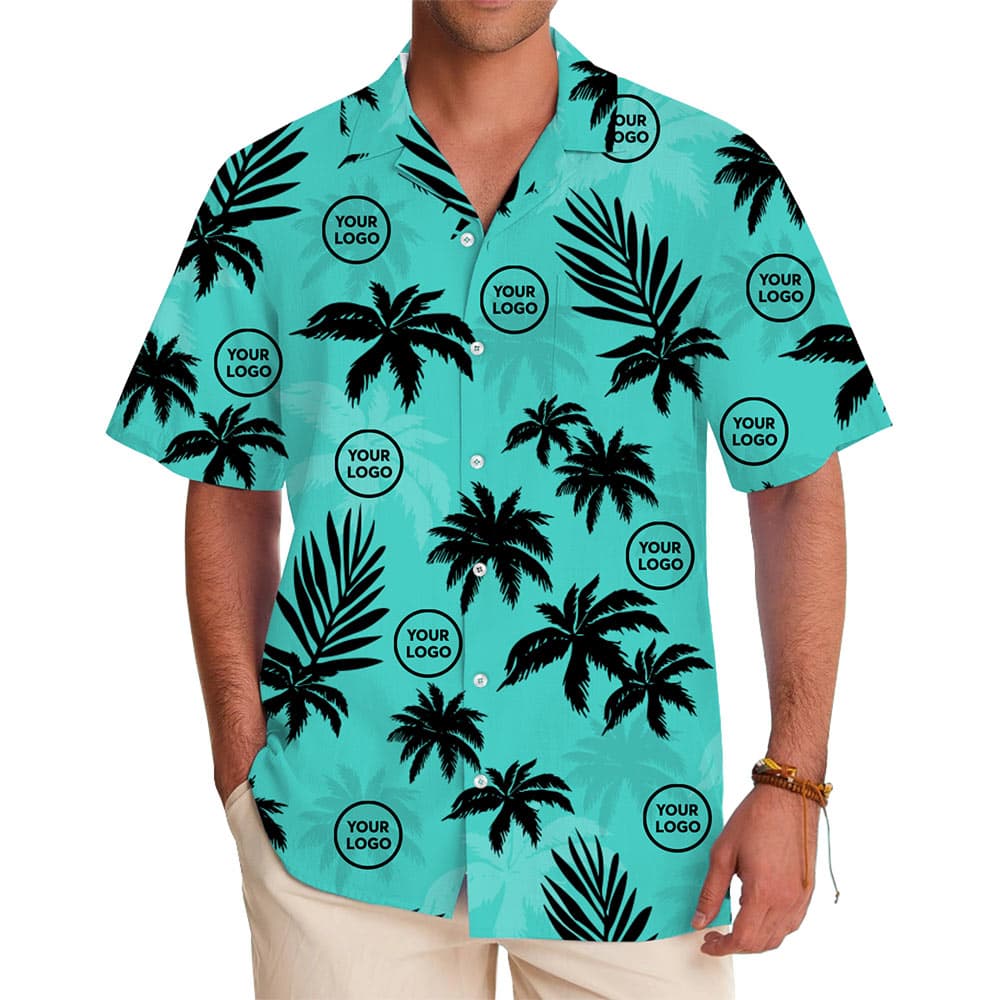 Custom-Logo-Palm-Shadow-Hawaiian-Shirt-With-Live-Preview