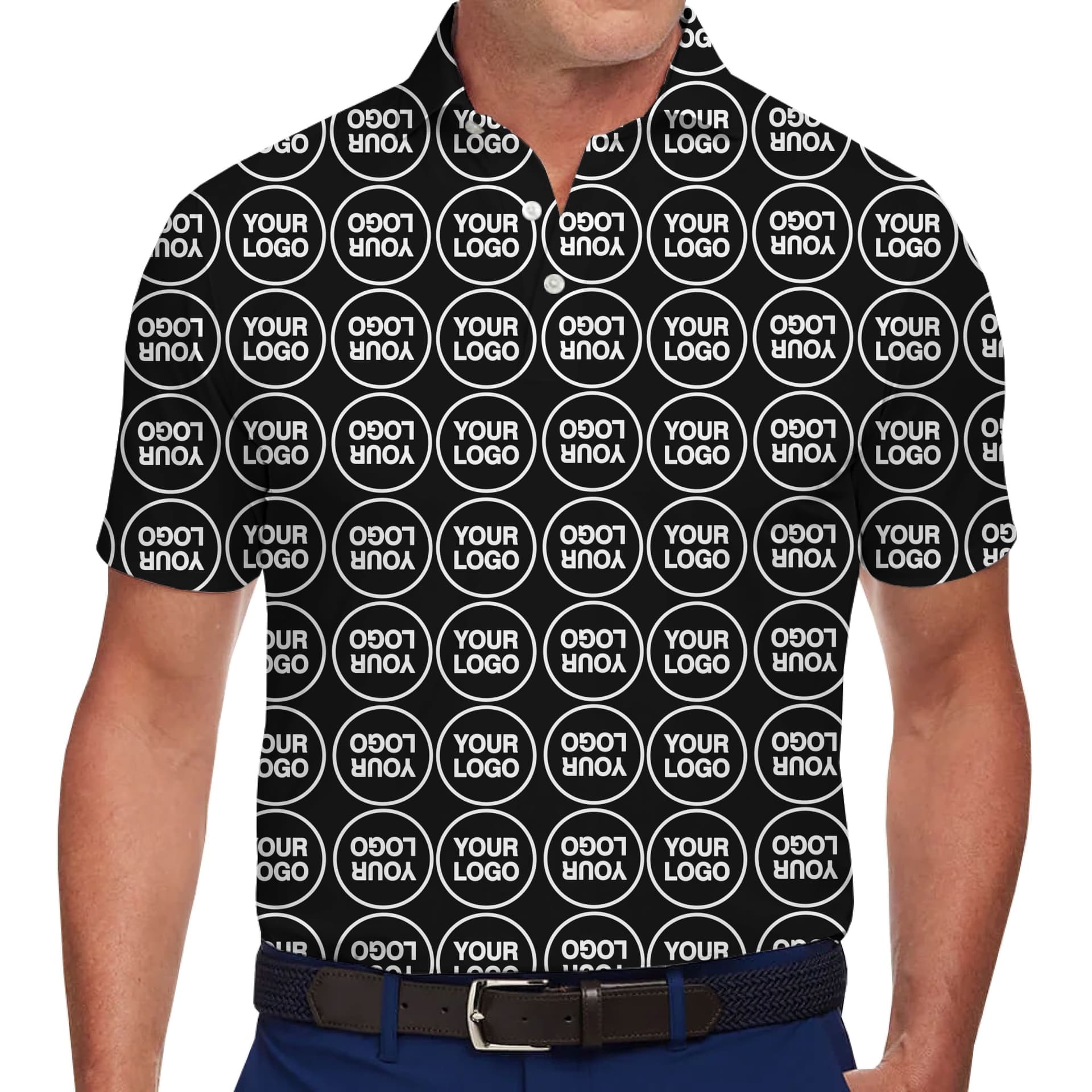 Custom Logo Symmetrical Polo Shirt with Preview