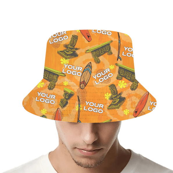Custom Logo Tiki Bucket Hat