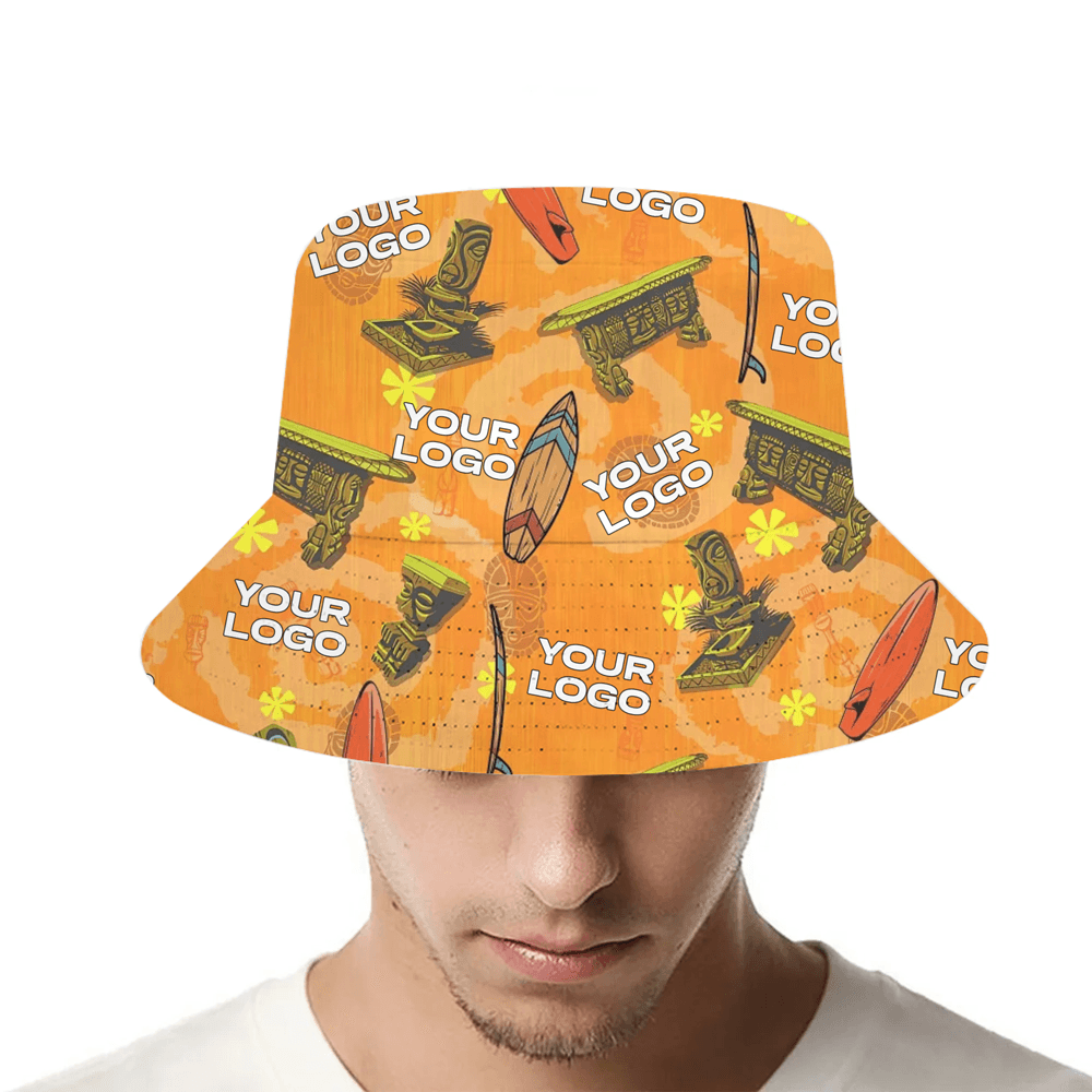Custom Logo Tiki Bucket Hat