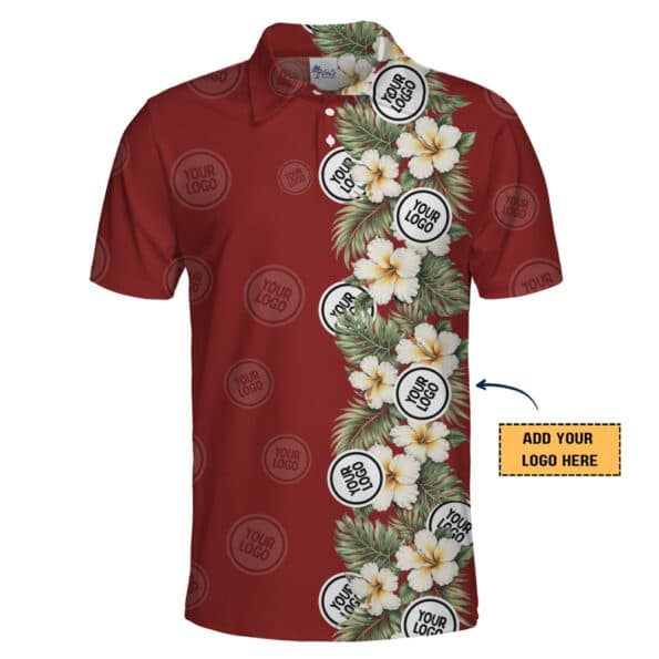 Custom Logo Tropical Border Polo Shirt