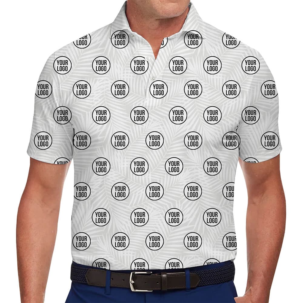 Custom Logo Tropical Theme Hawaiian Polo Shirt (Live Preview)