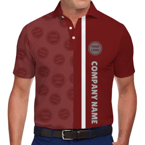Custom Logo Vertical Stripe Polo Shirt