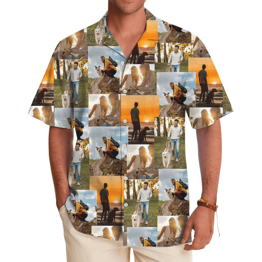 Custom Photo Collage Hawaiian Shirt