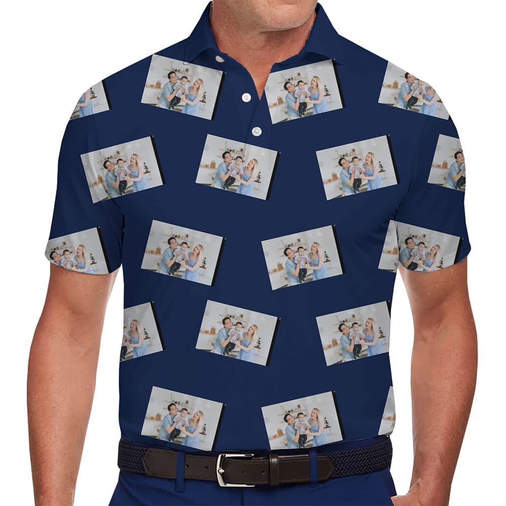 Custom Pictures Polo Shirt with Live Preview in model