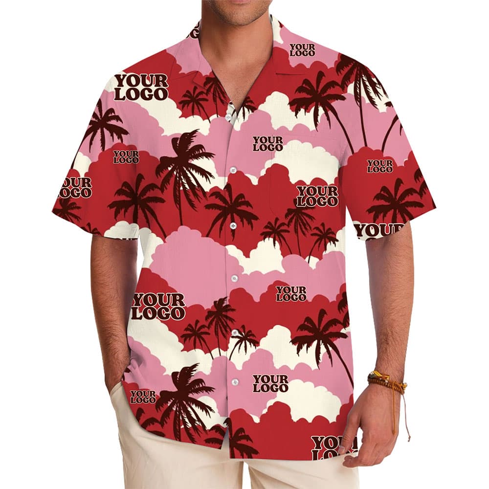 Custom Sunset-Themed Hawaiian Shirt for Branding
