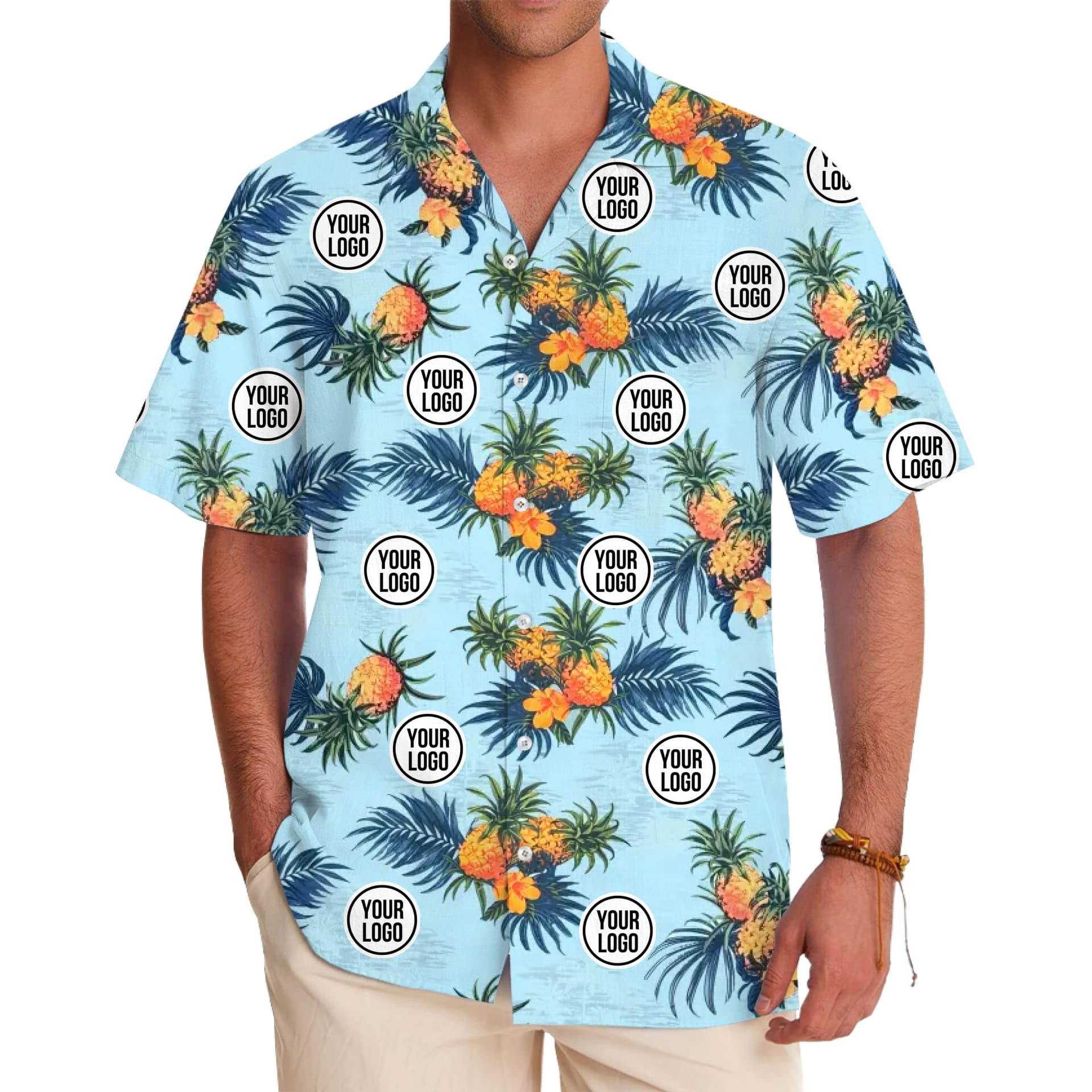 Fun Tropical Aesthetic Hawaiian Shirt Custom Logo