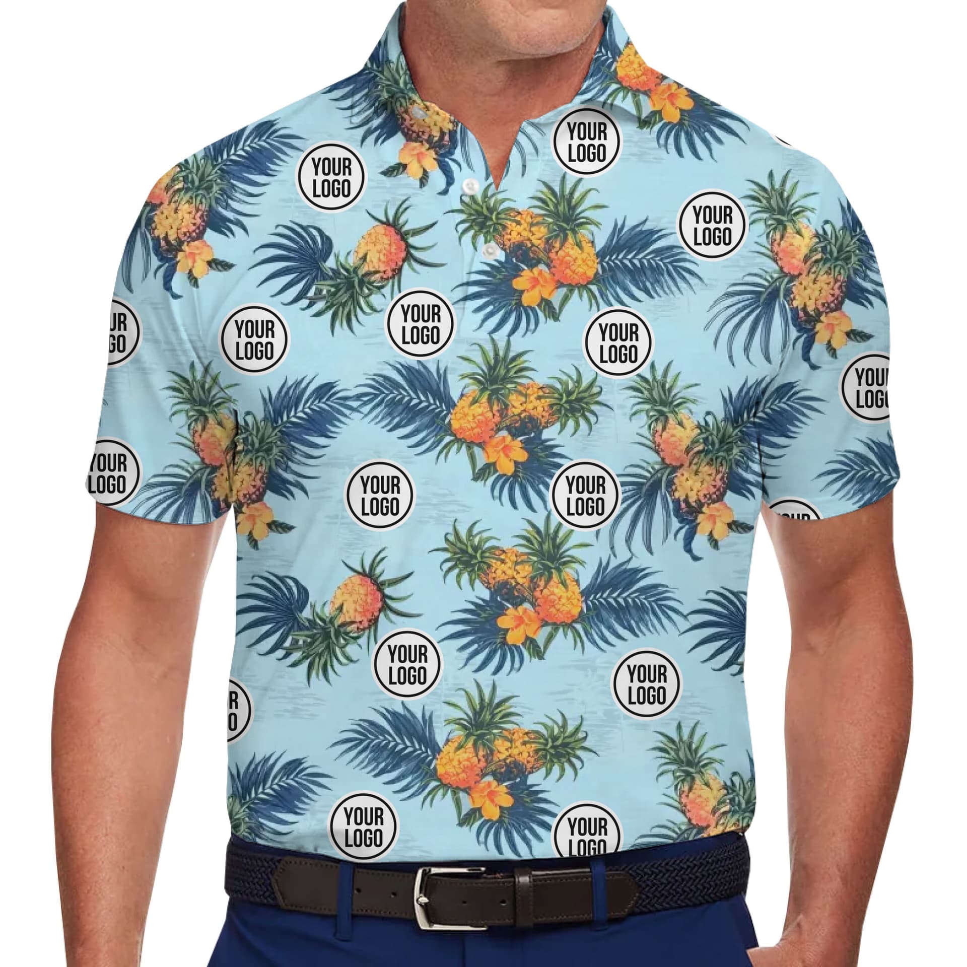 Fun Tropical Aesthetic Polo Shirt Custom Logo