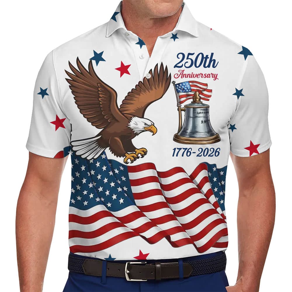 Liberty Bell 250th Anniversary Custom Polo Shirt for Events 1