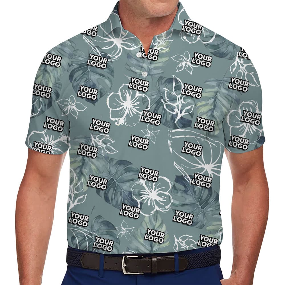 Light Green Tropical Polo Shirt for Corporate and Casual Wear 1