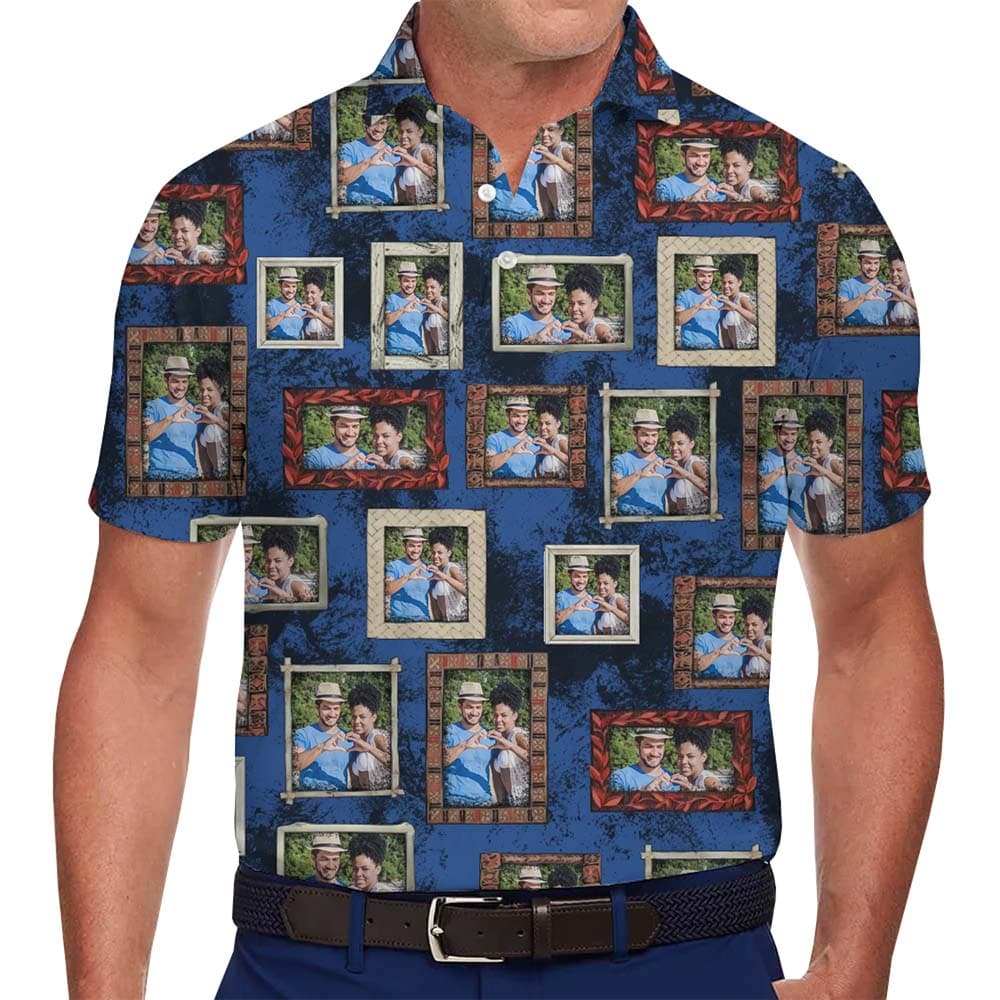 Men in Easy Custom Polo Shirts With Pictures And Live Preview