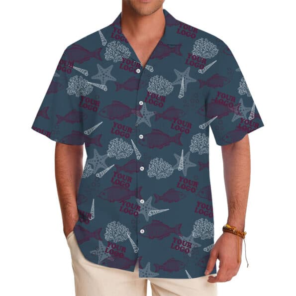 Ocean Life Custom Hawaiian Shirt for Events and Branding 1