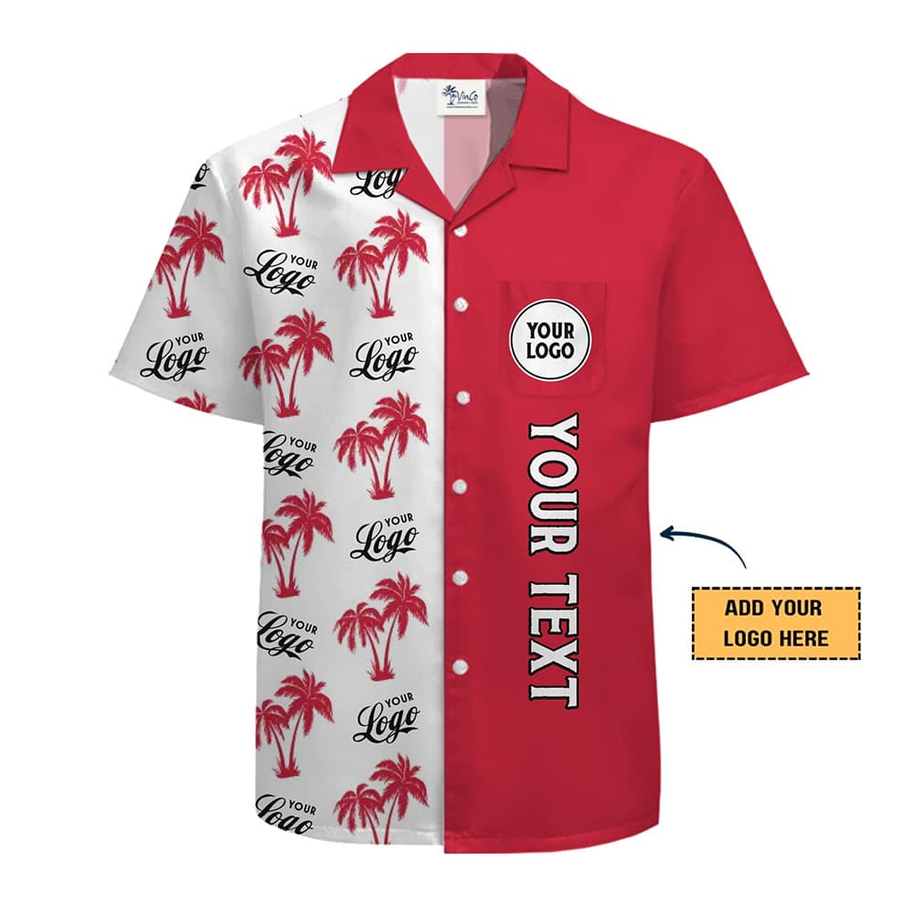 Palm Tree Vibe Custom Logo Hawaiian Shirt No Minimum