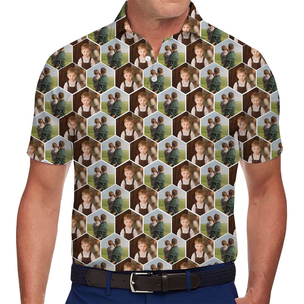 Personalized Photo Print Polo Shirt Unique Gift 1