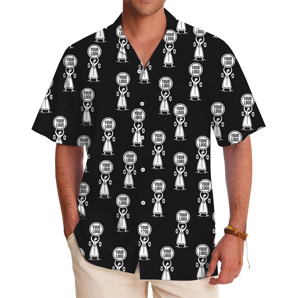 Stylish Black Shirt with Your Logo for Work and Casual Settings 1