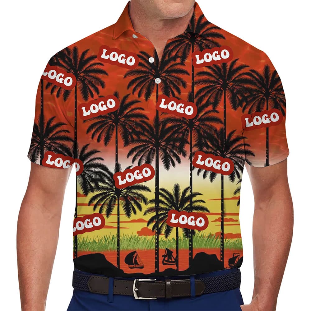 Tropical Sunset Palm Tree Hawaiian Shirt Stylish Beachwear 1