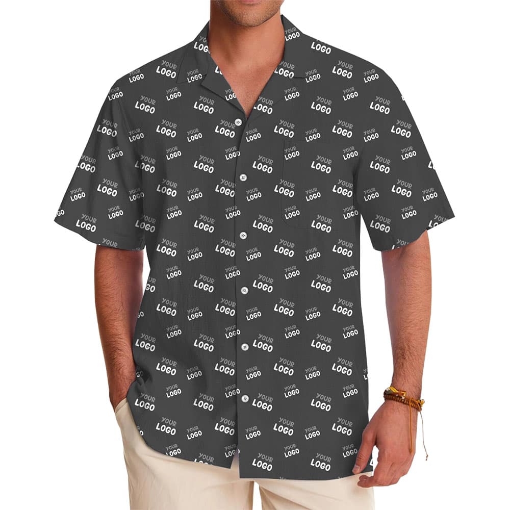All Over Small Logo Hawaiian Shirt With Preview