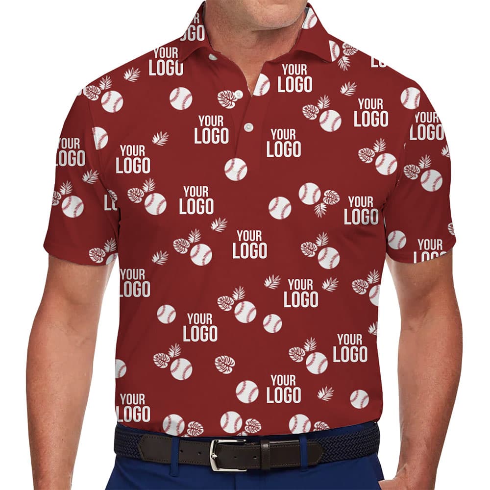 Branded Custom Baseball Style Polo Shirt for Events and Teams for men and women