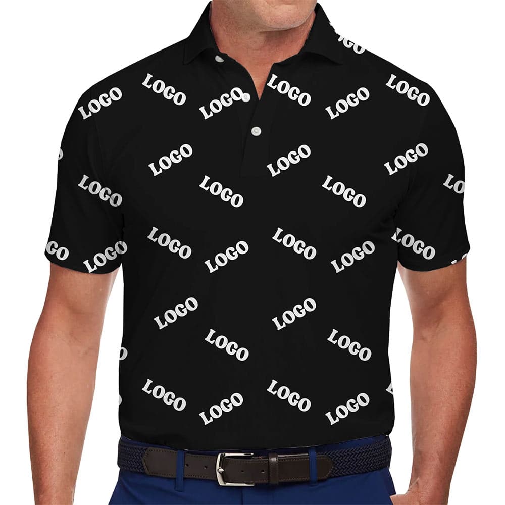 Corporate Branding Custom Logo Polo Shirt in model