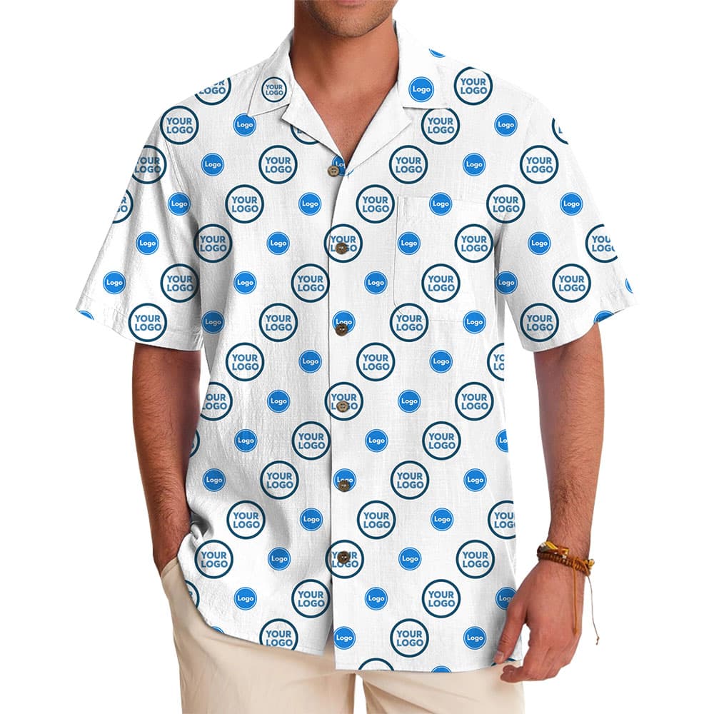 Custom 1 2 Logo Diagonal Button Up Shirts With Preview