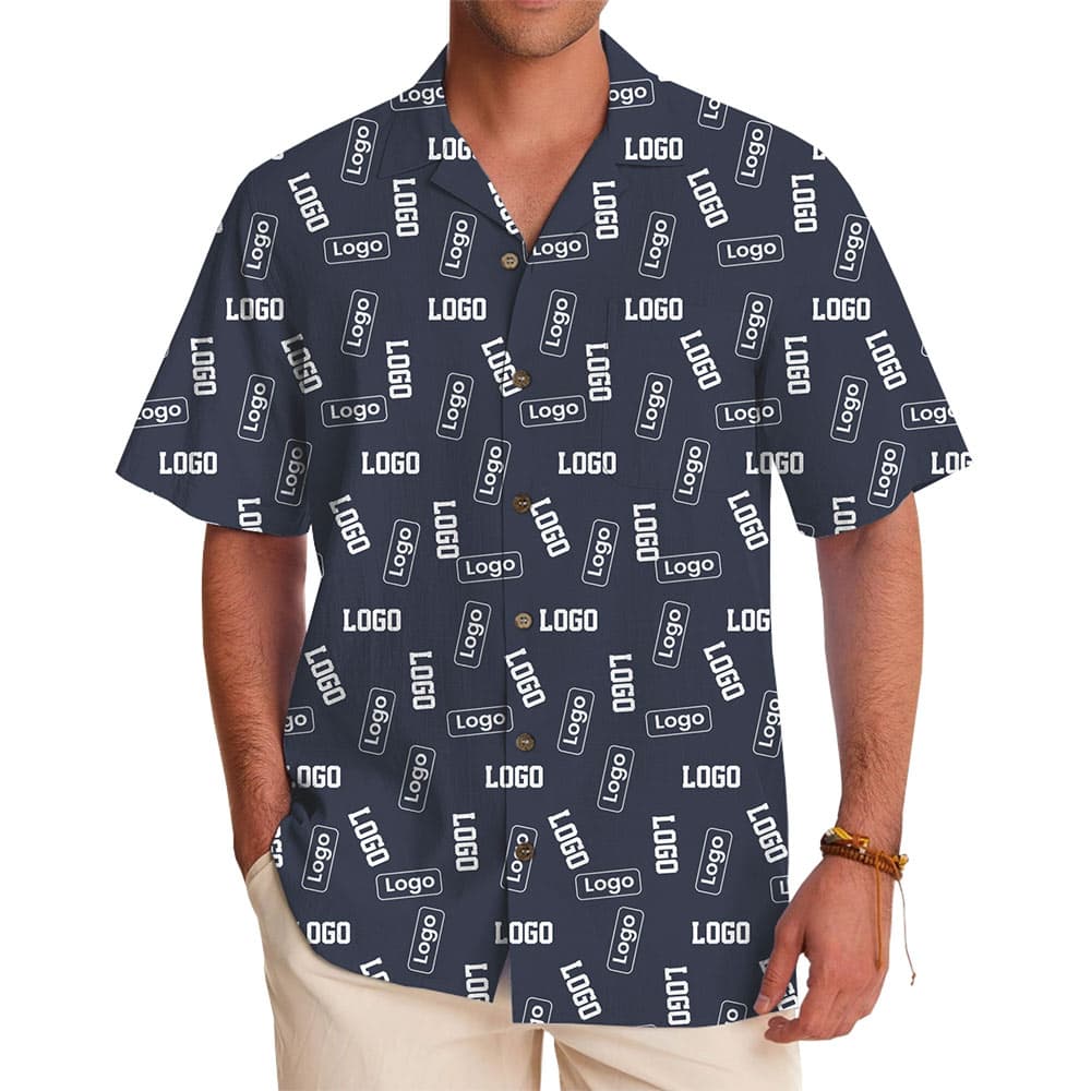 Custom Branded All-Over Print Hawaiian Shirt