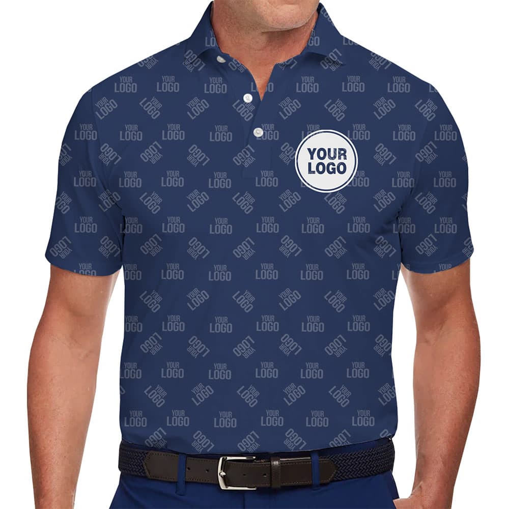 Custom Branding Golf Polo Shirt With Multiple Logos
