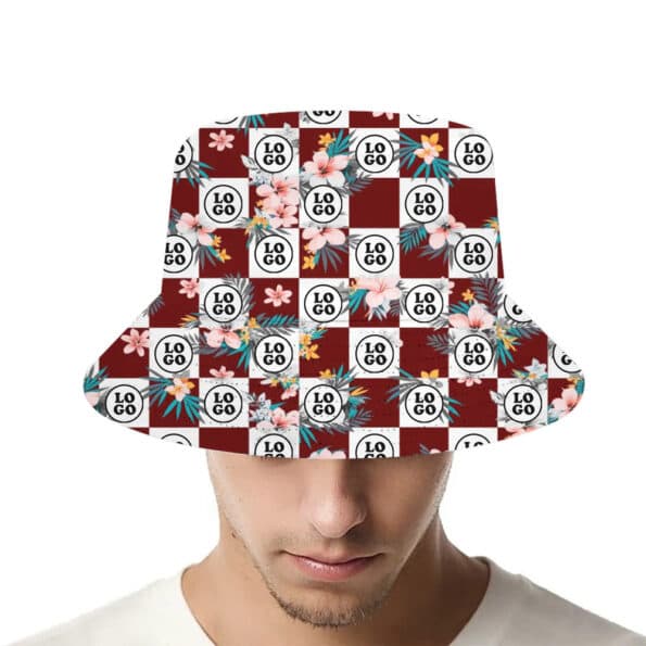 Custom Checkerboard Logo Bucket Hats