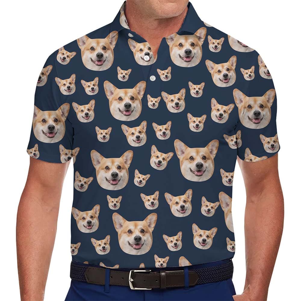 Custom Collared Polo Shirts With Faces On Them