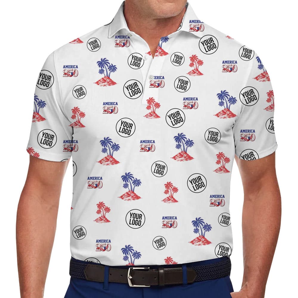 Custom Logo America 250 Polo Shirt