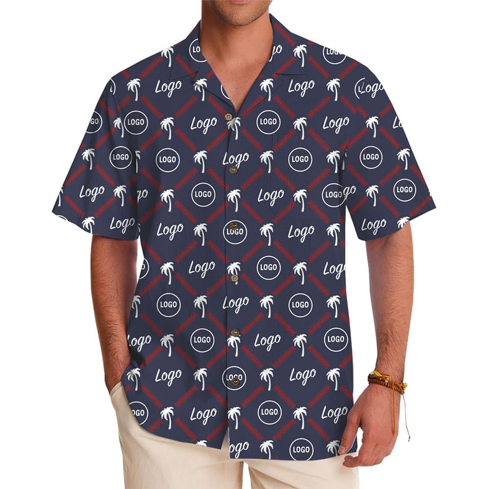 Custom Logo Hawaiian Shirt with Classic Island-Inspired Design 1