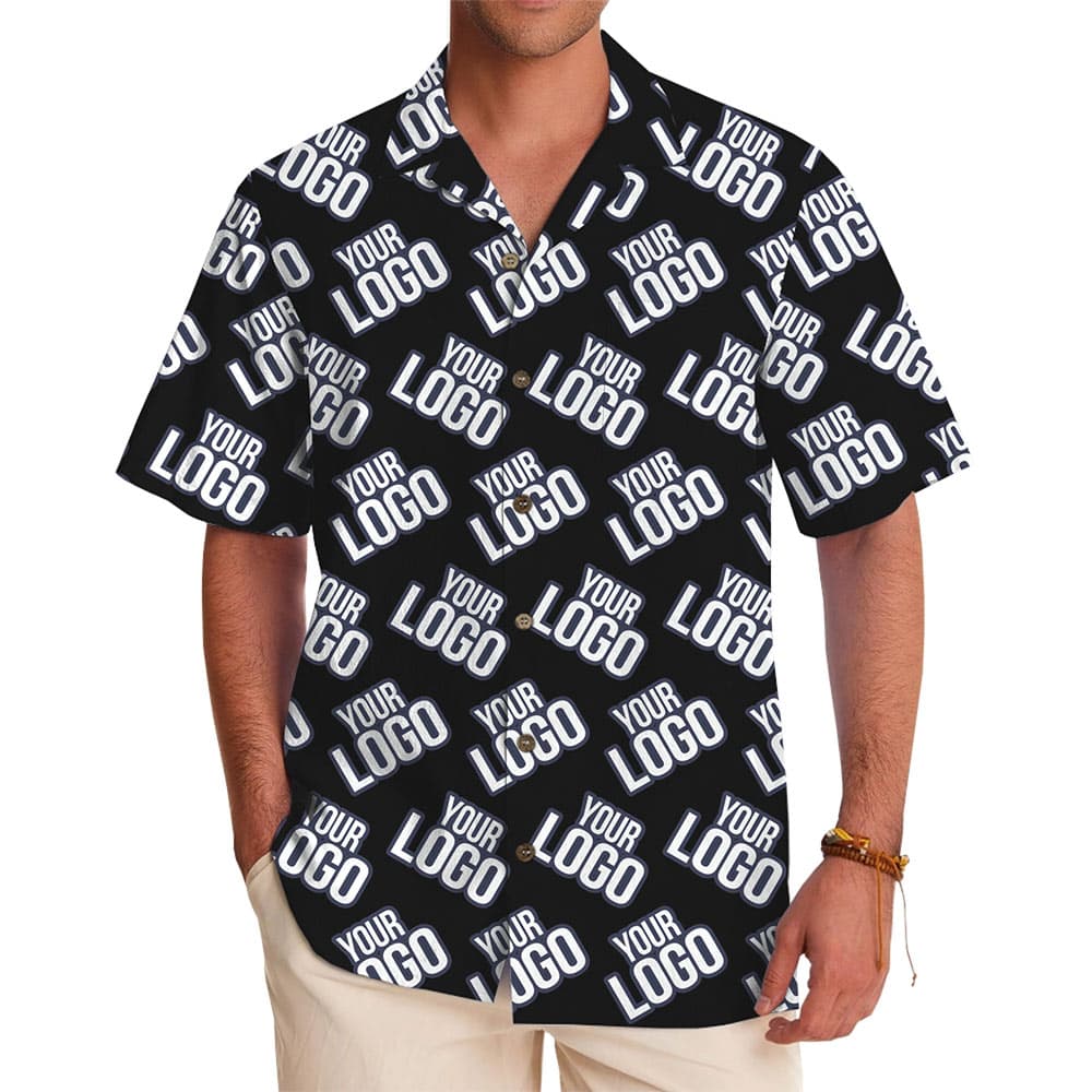 Custom Logo Signature Hawaiian Shirt Live Preview