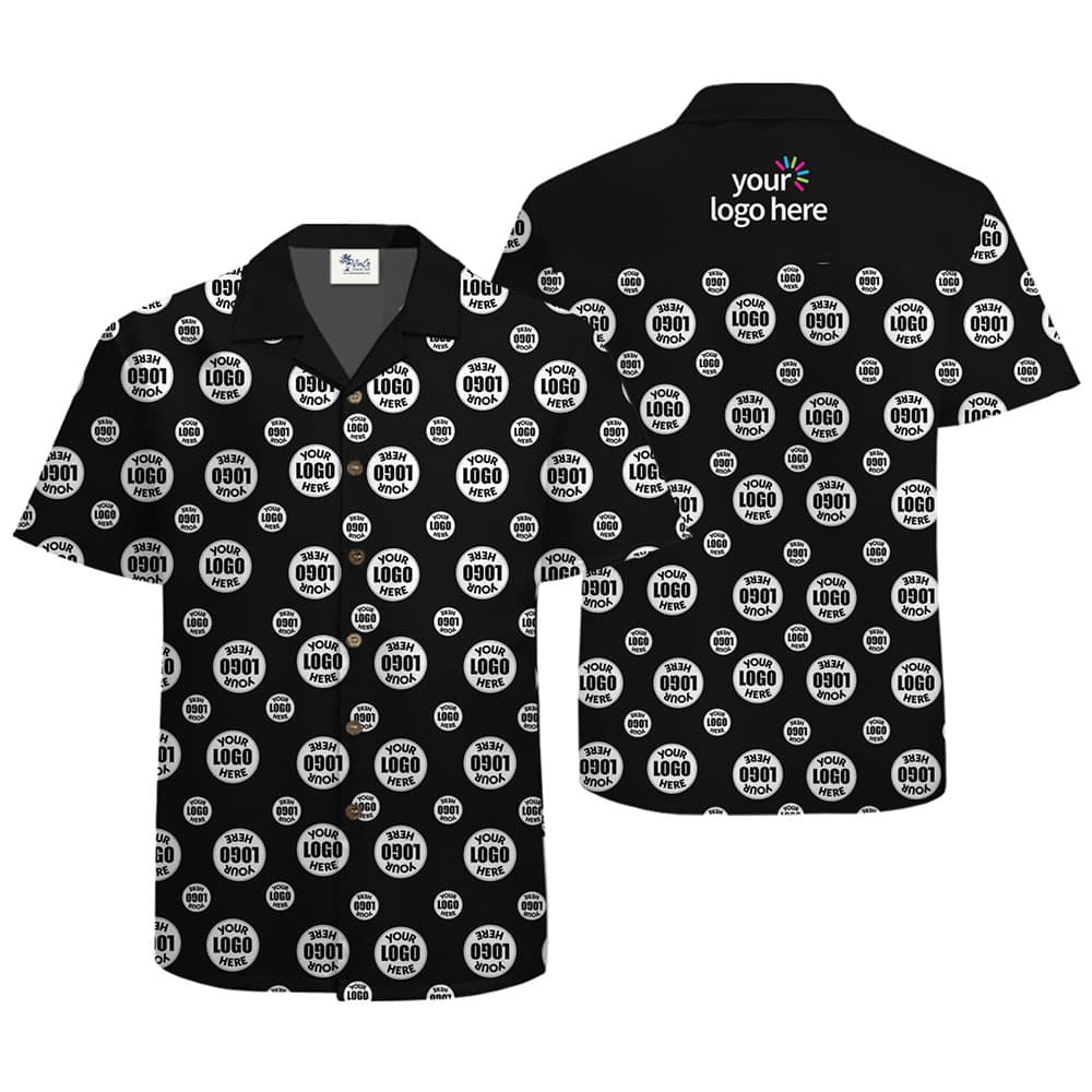 Custom Multiple Logo Button Up Shirt With Preview