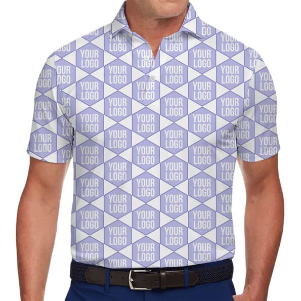 Customize Business Polo Shirt With All Over Print Logo for team and group