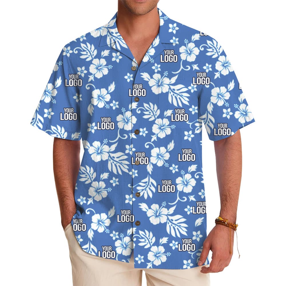 Floral Aloha Friday Shirt With Custom Log