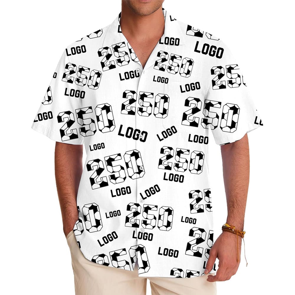 Fully Personalized Logo Shirt with Stylish Repeating Pattern Design 1