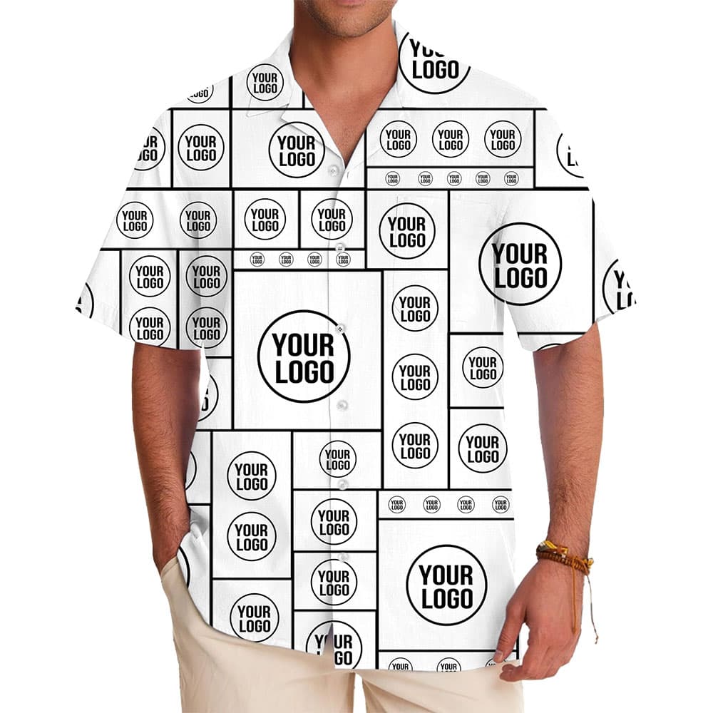 Personalized Business Logo Hawaiian Shirt with Modern Design