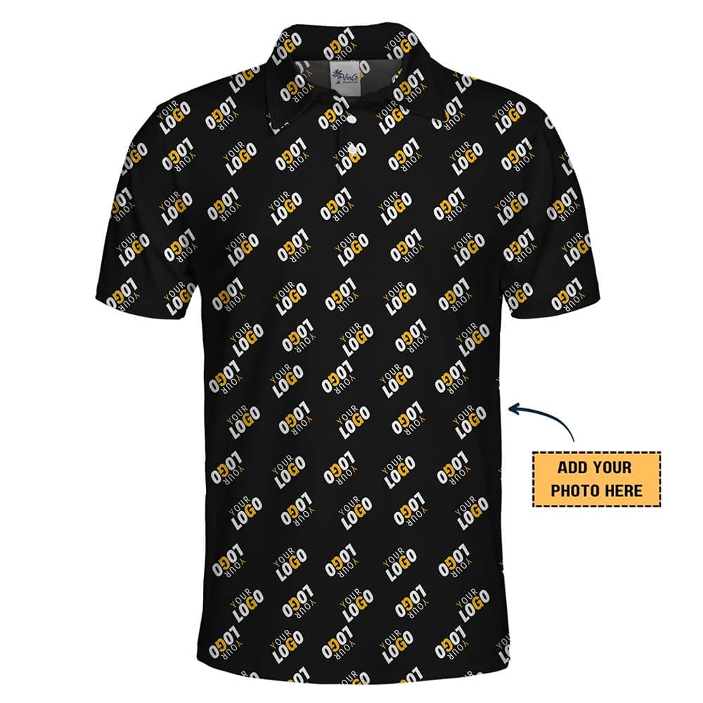 Personalized Logo Repeat Polo Shirts With Live Preview
