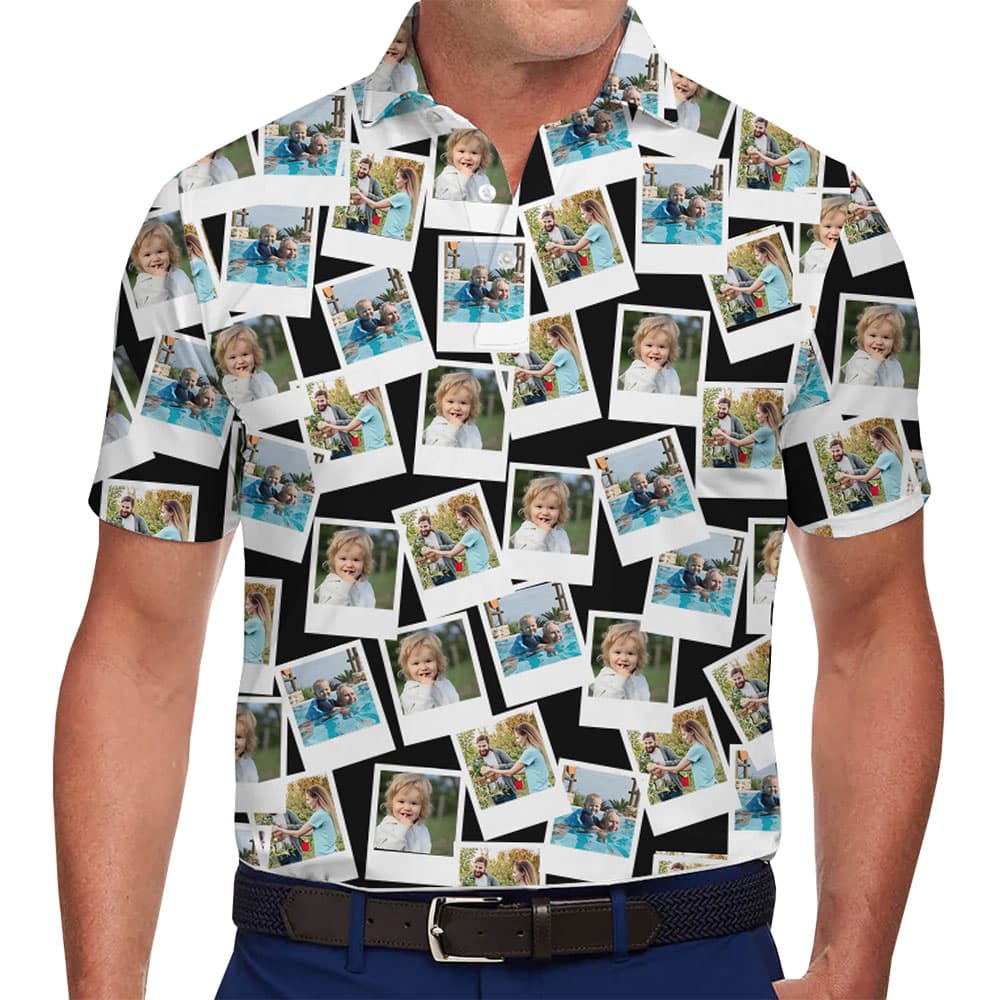 Personalized Polo Shirt with Your Favorite Photo Memories 1