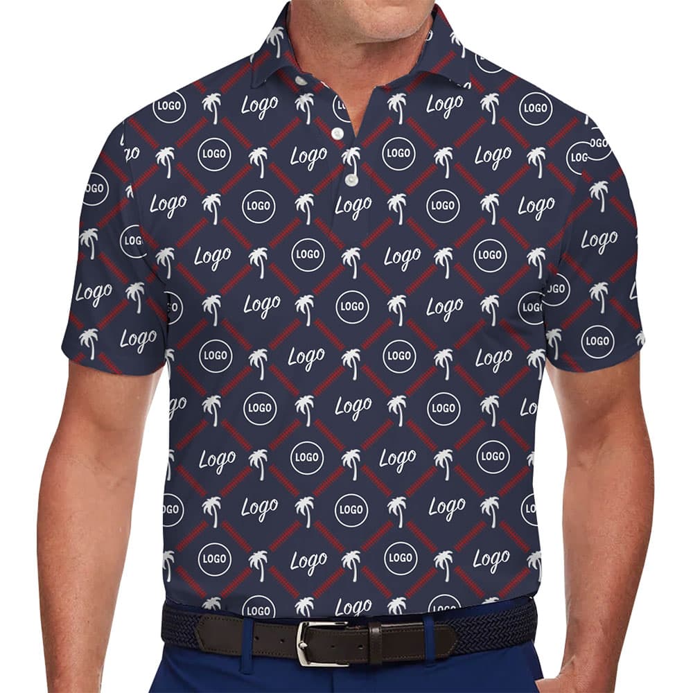 Personalized Tropical Polo Shirt for Corporate Events and Promotions