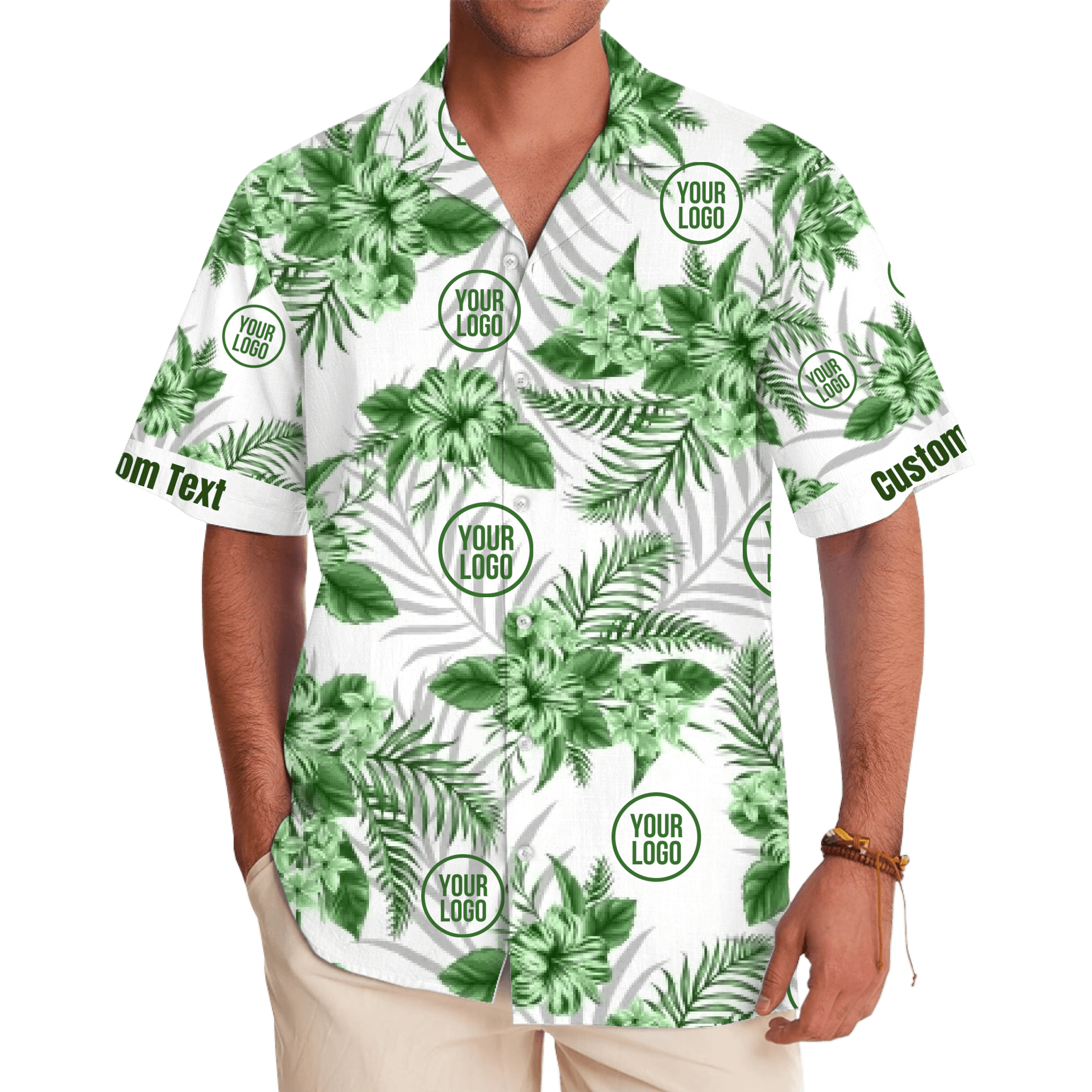 Premium Custom Logo Hawaiian Shirts with Tropical Patterns