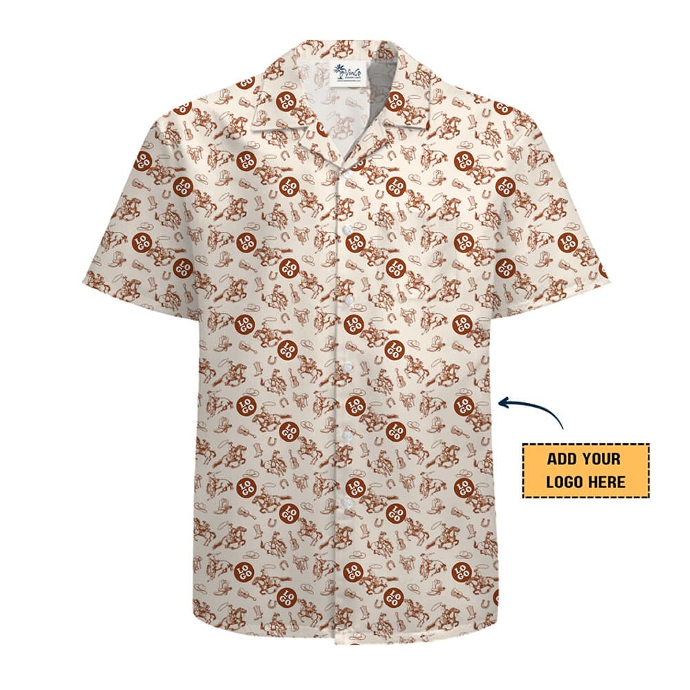Rustic Rodeo Custom Logo Hawaiian Shirt No Minimum