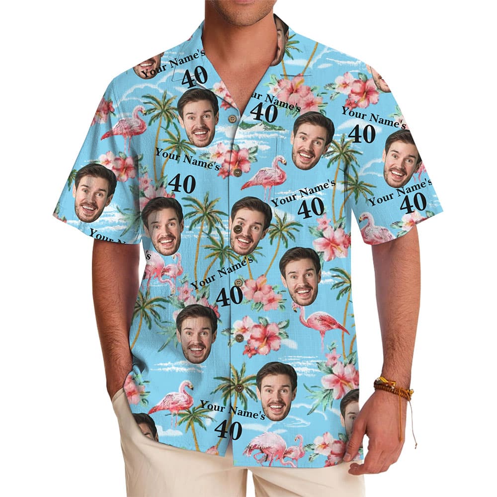 Special Birthday Hawaiian Shirt with Personalized Photo and Name 1