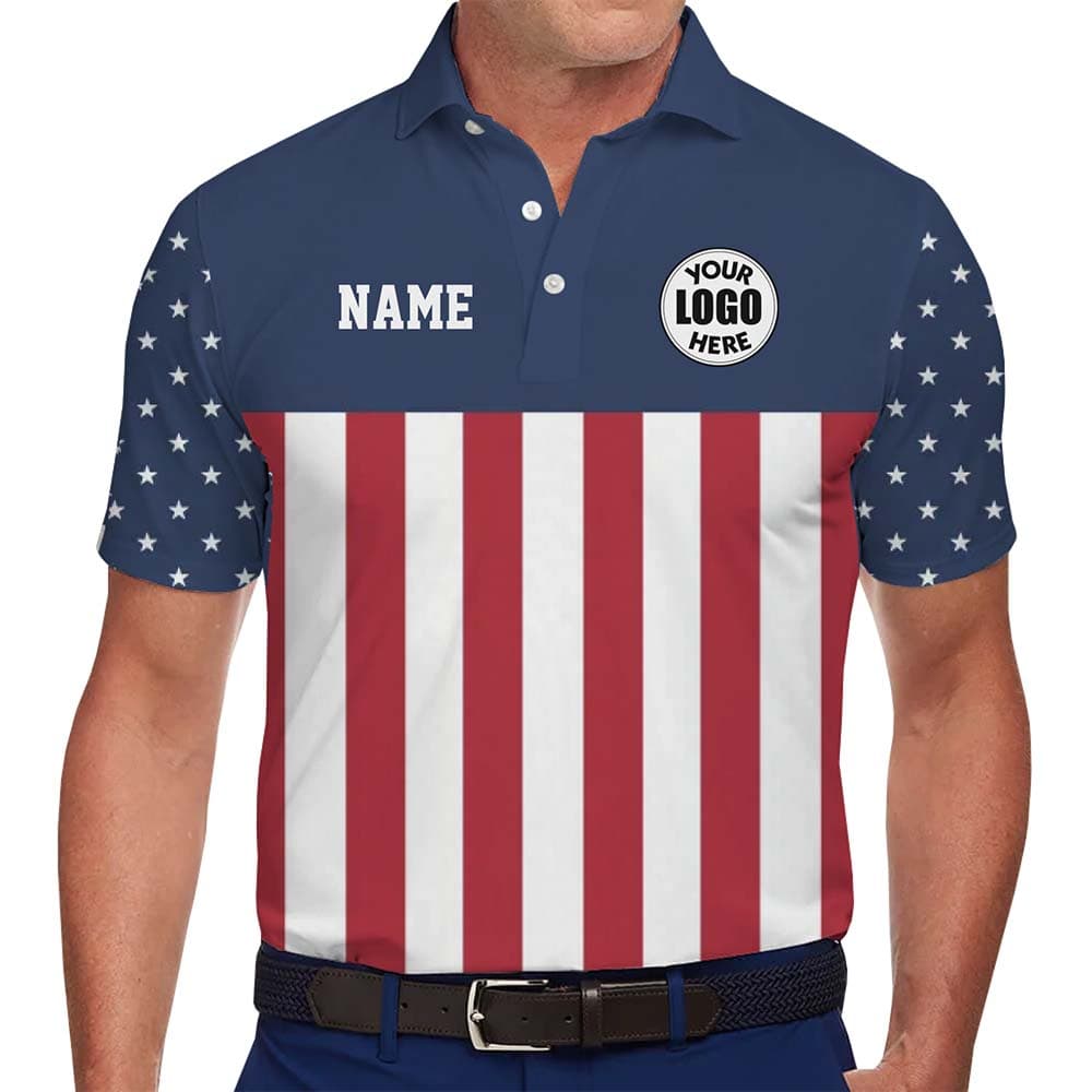 Team America Custom Logo And Text Polo Shirt