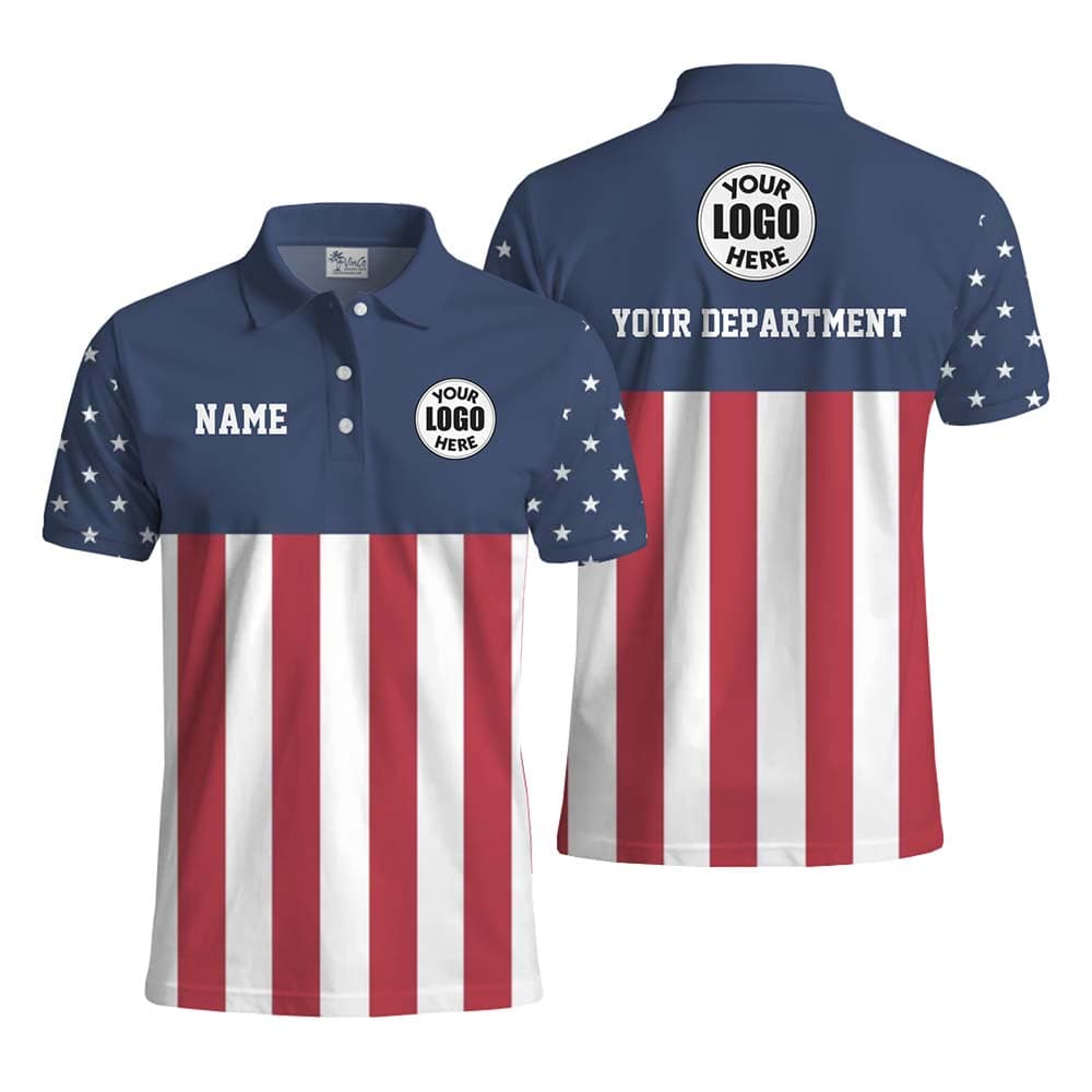 Team America Custom Logo And Text Polo Shirt