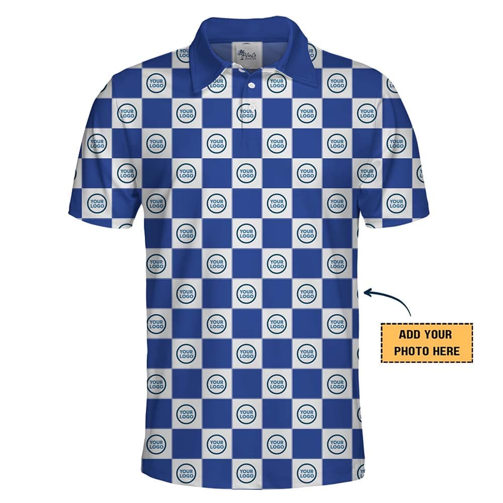 Team Checkered Logo Polo Shirt With Preview