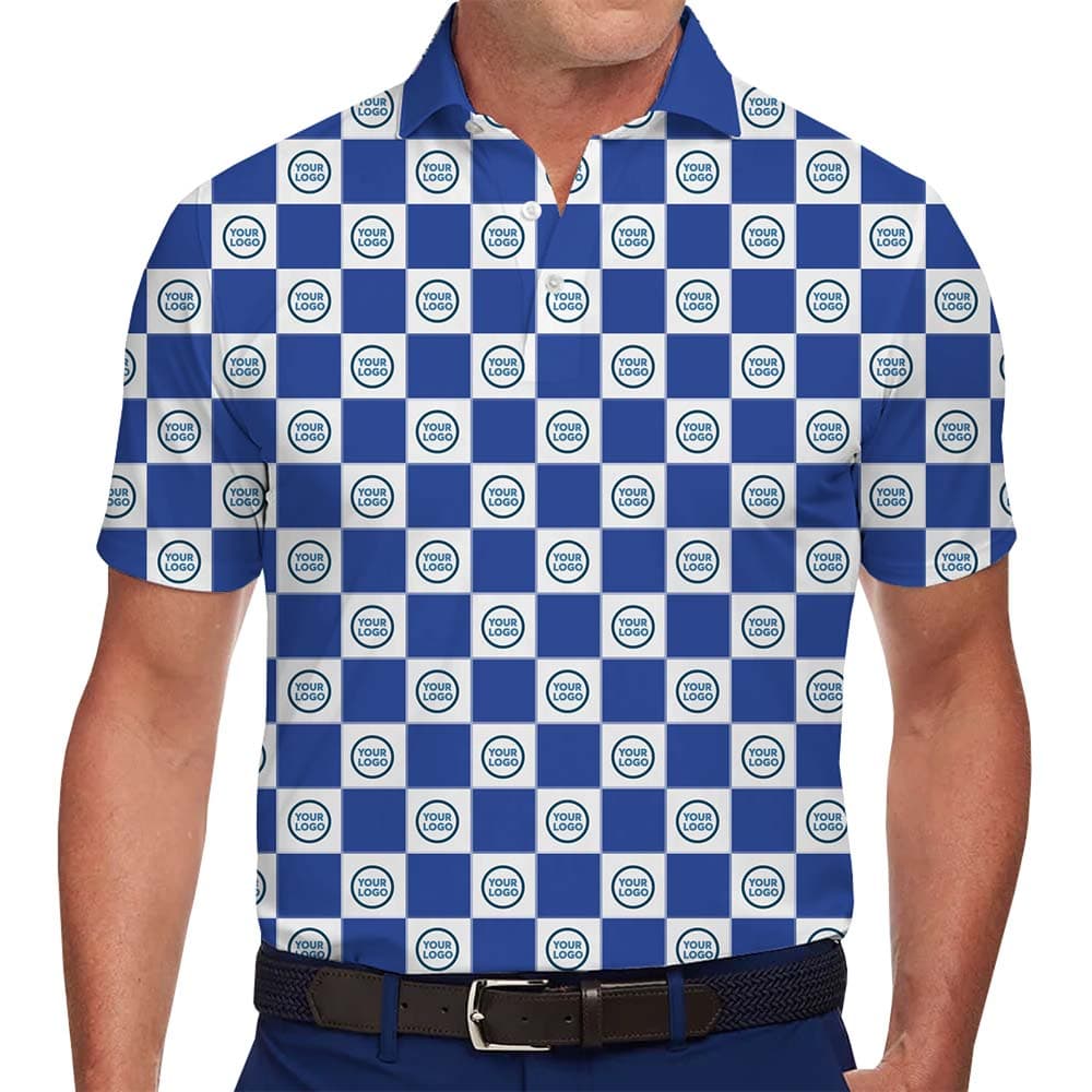 Team Checkered Logo Polo Shirt With Preview