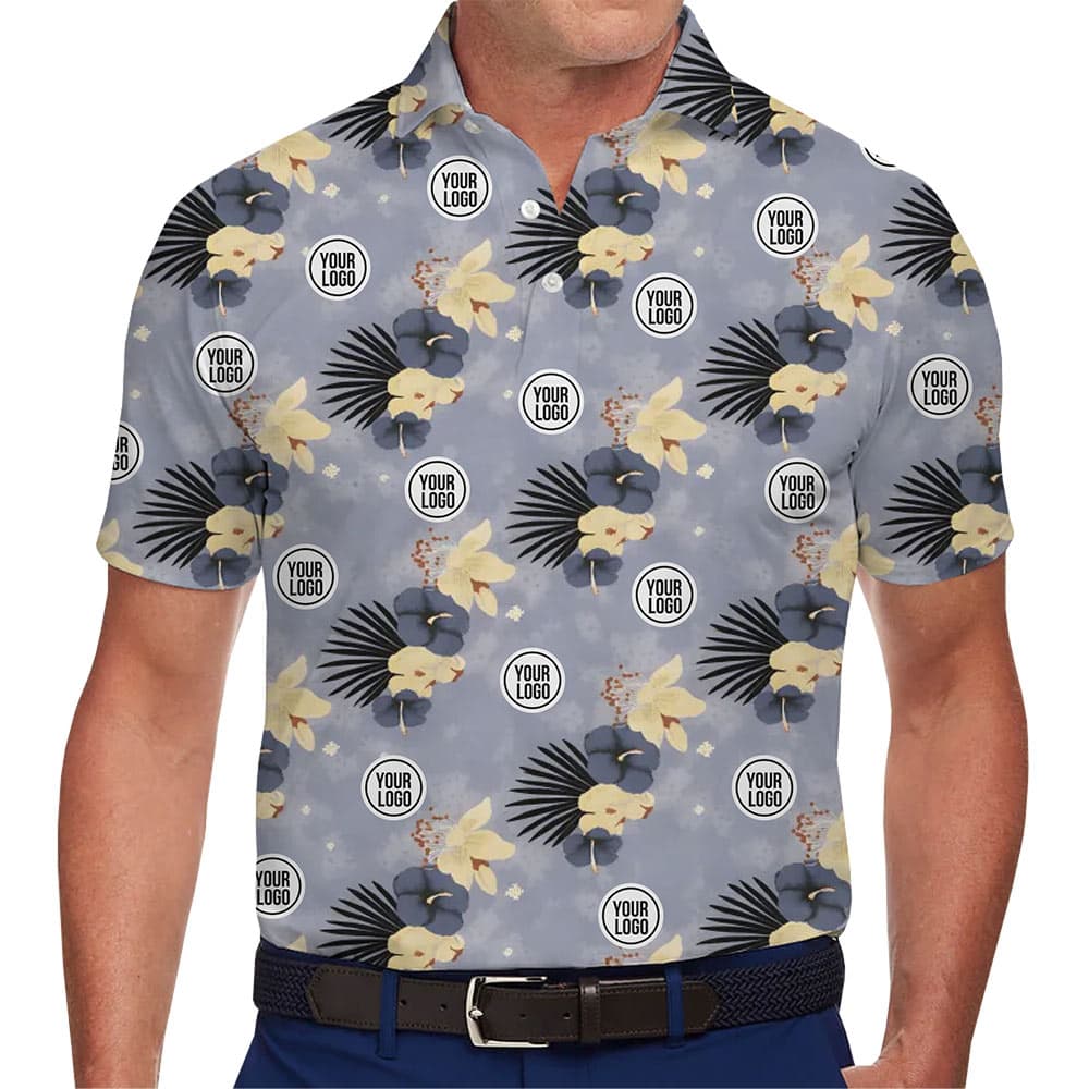 Tropical Bloom Polo Shirt With Your Logo