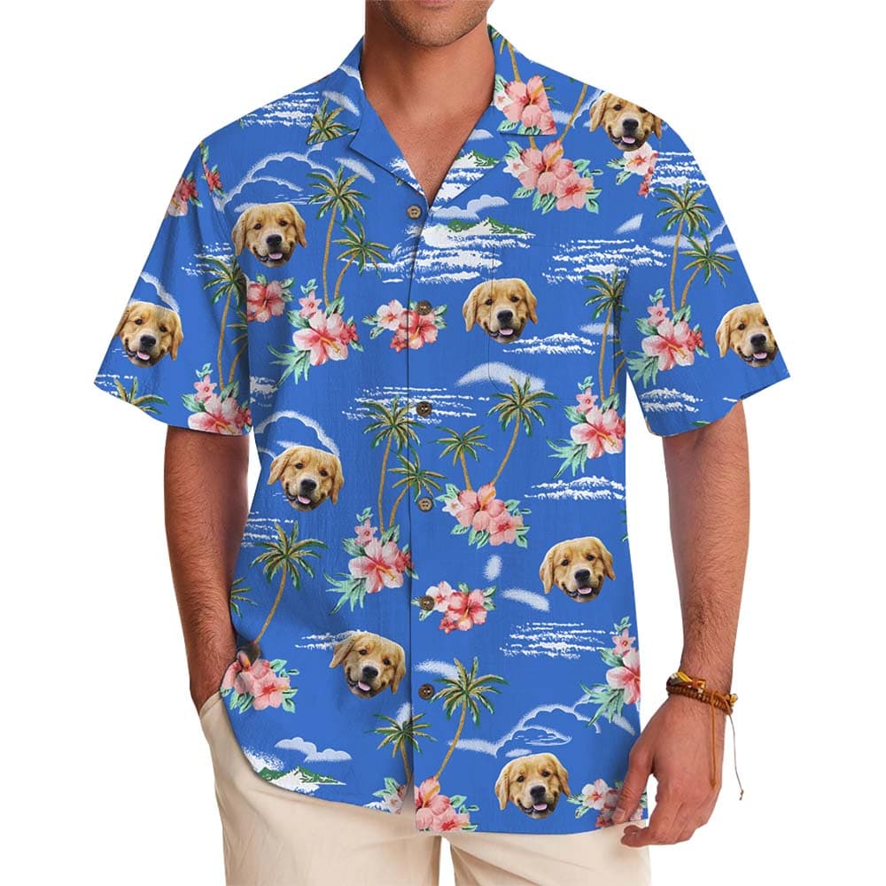 Tropical Hibiscus Custom Face Hawaiian Shirt